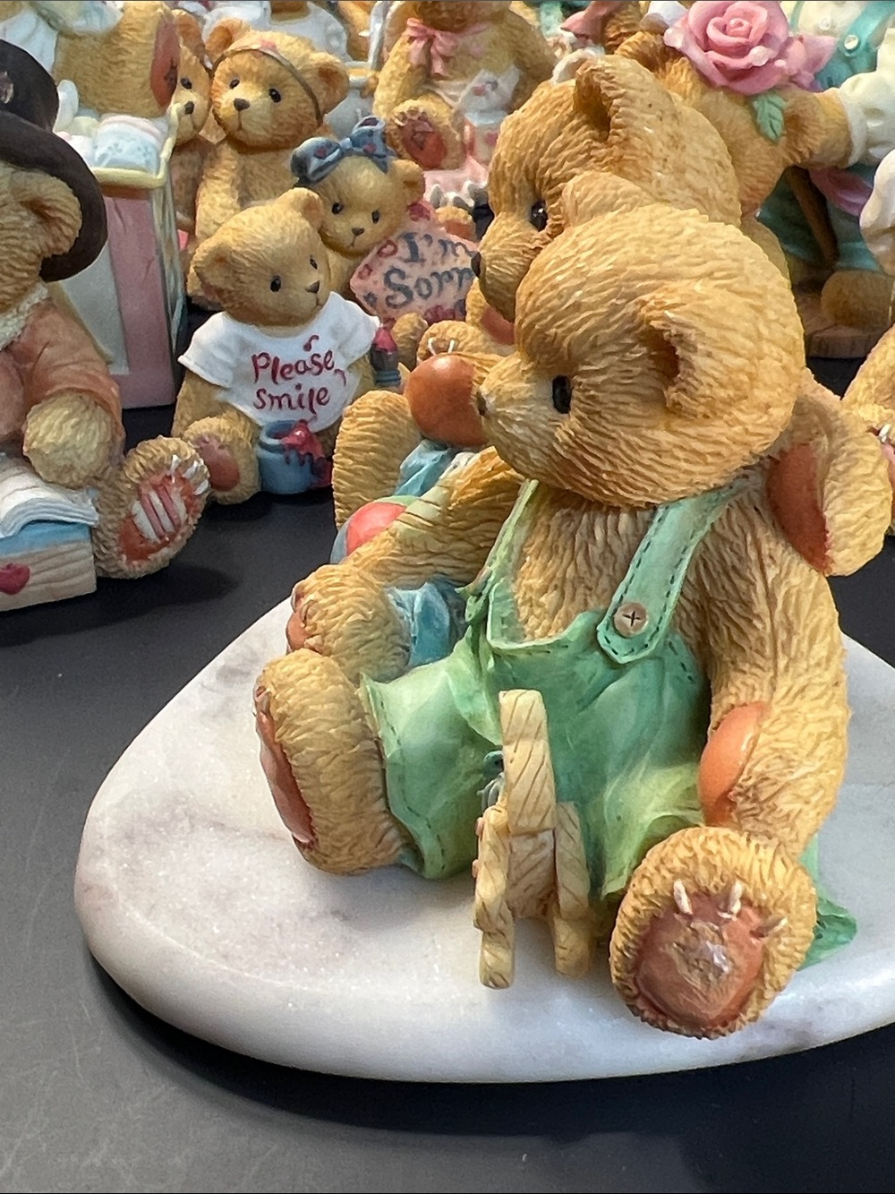 Cherished Teddies Blue and Green Twin Teddy Bear Figurine - Picture 5 of 6